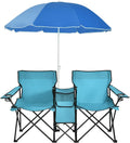 Chaise de Camping Pliante avec Parasol