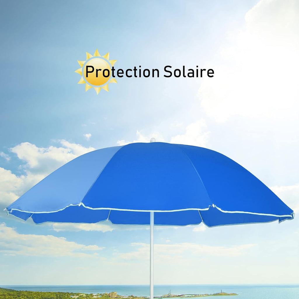Chaise de Camping Pliante avec Parasol